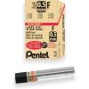 Pentel(R) Super Hi-Polymer(R) Leads, 0.5 mm, F, Medium, Black, Tube Of 12