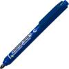 Pentel Handy-line S Retractable and Refillable Permanent Marker, Bullet Tip, Black Barrel, Black Ink, Box of 12 (NXS15-A)(Blue)