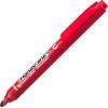Pentel Handy-line S Retractable and Refillable Permanent Marker, Bullet Tip, Black Barrel, Black Ink, Box of 12 (NXS15-A)(Red)