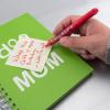 Pentel Handy-line S Retractable and Refillable Permanent Marker, Bullet Tip, Black Barrel, Black Ink, Box of 12 (NXS15-A)(Red)