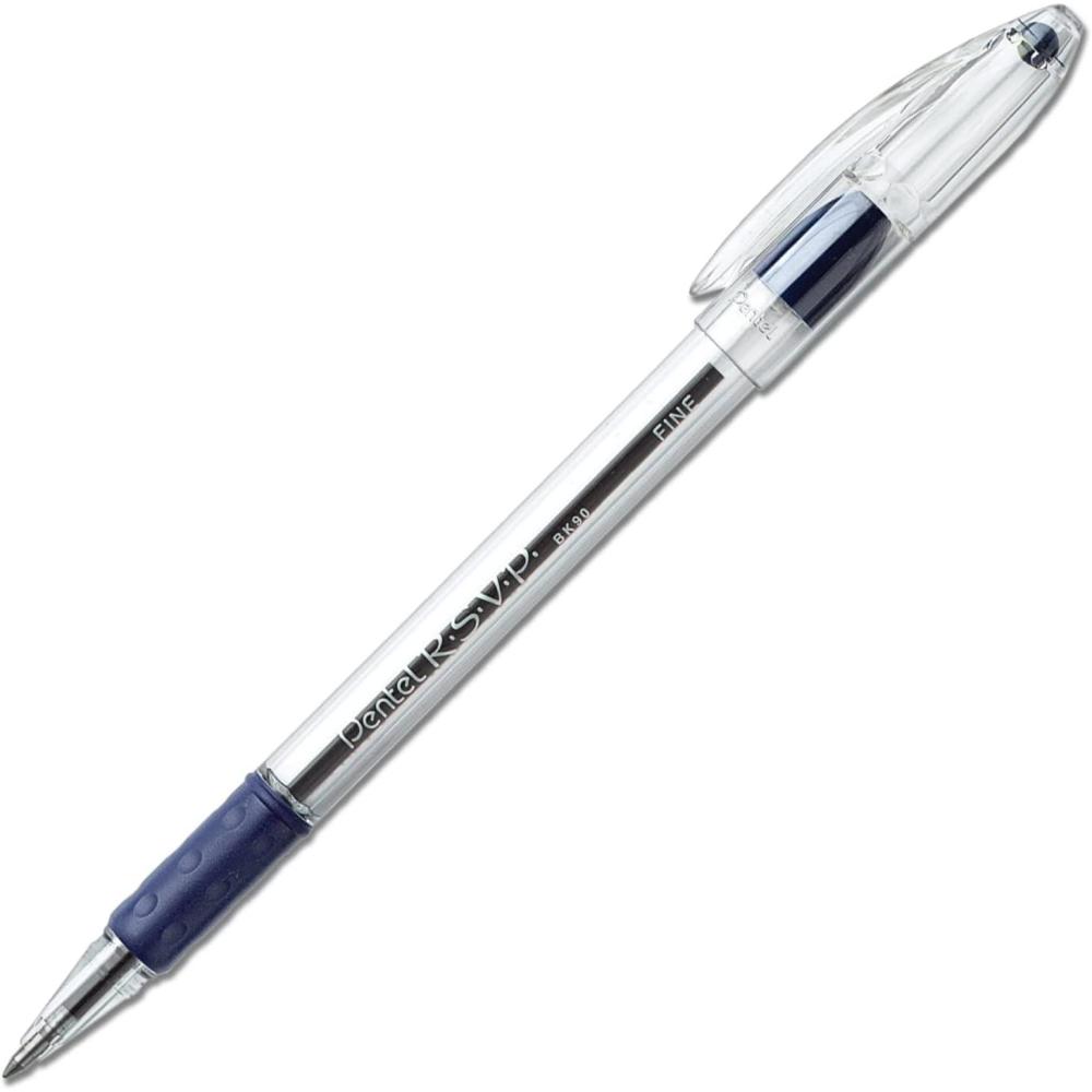 image:imagePentel RSVP Ballpoint Stick Pen Blue Ink Fine Point Dozen DZ PENBK90C