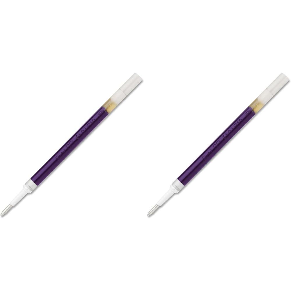 image:imagePentel Refill for EnerGel RTX EnerGel Deluxe Metal Tip Bold Point Violet Ink EA PENLR10V1 Count Pack of 2