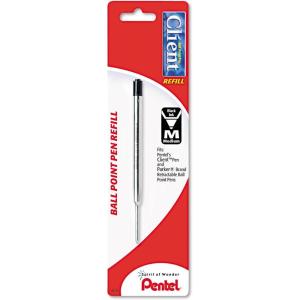 Pentel Refill Ink for BK910 Client Ballpoint Pen, Medium Line, Black Ink, 1 Pack (BKC10BPA)