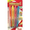 Pentel Handy-Line S Retractable Highlighter, Chisel Tip, Assorted Ink Colors, 4/ Pack (SXS15BP4M)