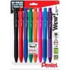 Pentel Wow! Retractable Ballpoint Pen, (1.4mm) Bold Line, Assorted Ink Colors, 8 Pack (BK444BP8M)