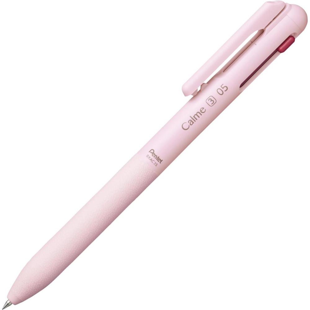 image:imagePentel BXAC37S TriColor Ballpoint Pen Calme 003 inches 07 mm Turquoise BluePink Shaft