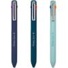 Pentel iZee 4 Colour Ballpoint Pen – Deep Blue, Deep Violet & Sky Blue Barrels – Multi Ink – Pack of 3