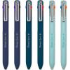 Pentel iZee 4 Colour Ballpoint Pen – Deep Blue, Deep Violet & Sky Blue Barrels – Multi Ink – Pack of 6