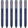 Pentel iZee 4 Colour Ballpoint Pen – Deep Violet Barrel – Multi Ink – Black, Violet, Blue & Green Ink – Pack of 6