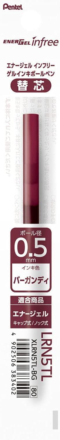 image:imagePentel Ballpoint Pen Refill XLRN5CA EnerGel 05mm Blue Black 10 CountBg Burgundy for Infree