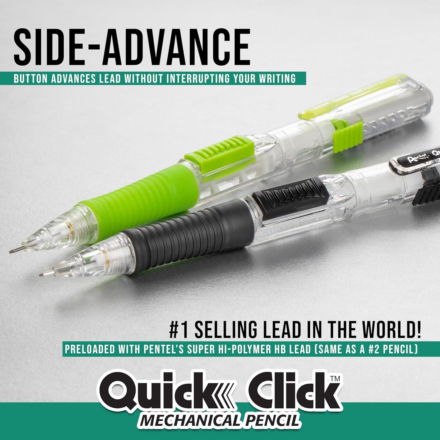 image:imagePentel Note Taking Essentials 8 pack 4 black RSVP 07mm ballpoint pens 2 Twin Checker Highlighters 2 Quick Click 07mm Mechanical Pencils