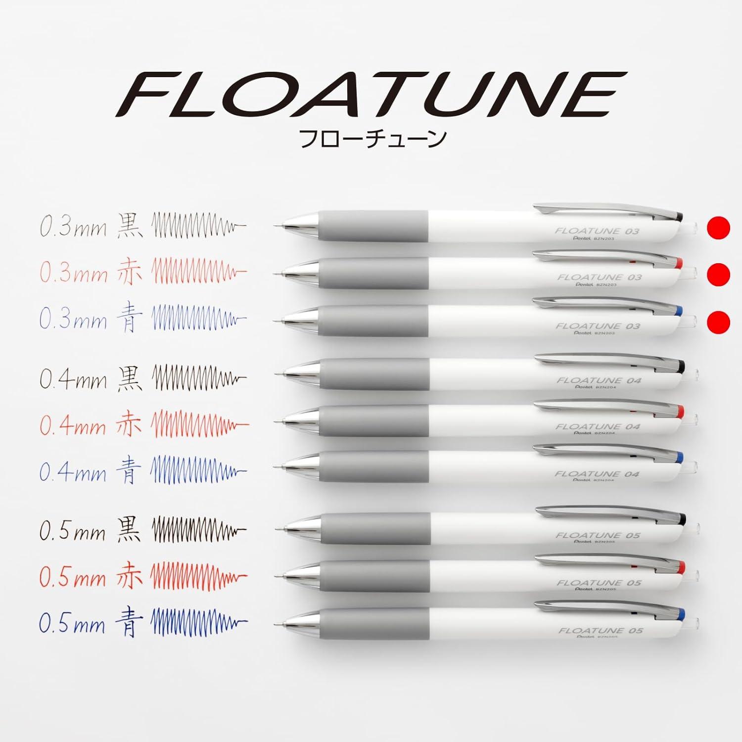 image:imagePentel Oil Based Ballpoint Pen Flowtune 03mm Black 10 Pens BZN203AMain unit Black red blue