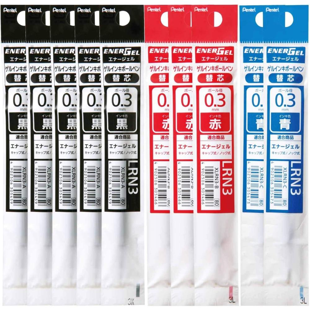 image:imagePentel Ballpoint Pen Refill XLRN5CA EnerGel 05mm Blue Black 10 Count3 Color Combinations