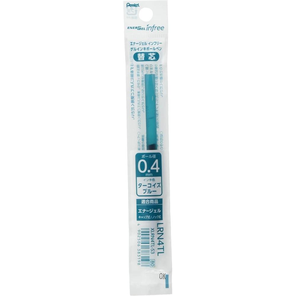 image:imagePentel Ballpoint Pen Refill XLRN5CA EnerGel 05mm Blue Black 10 CountS3 Turquoise Blue Infree