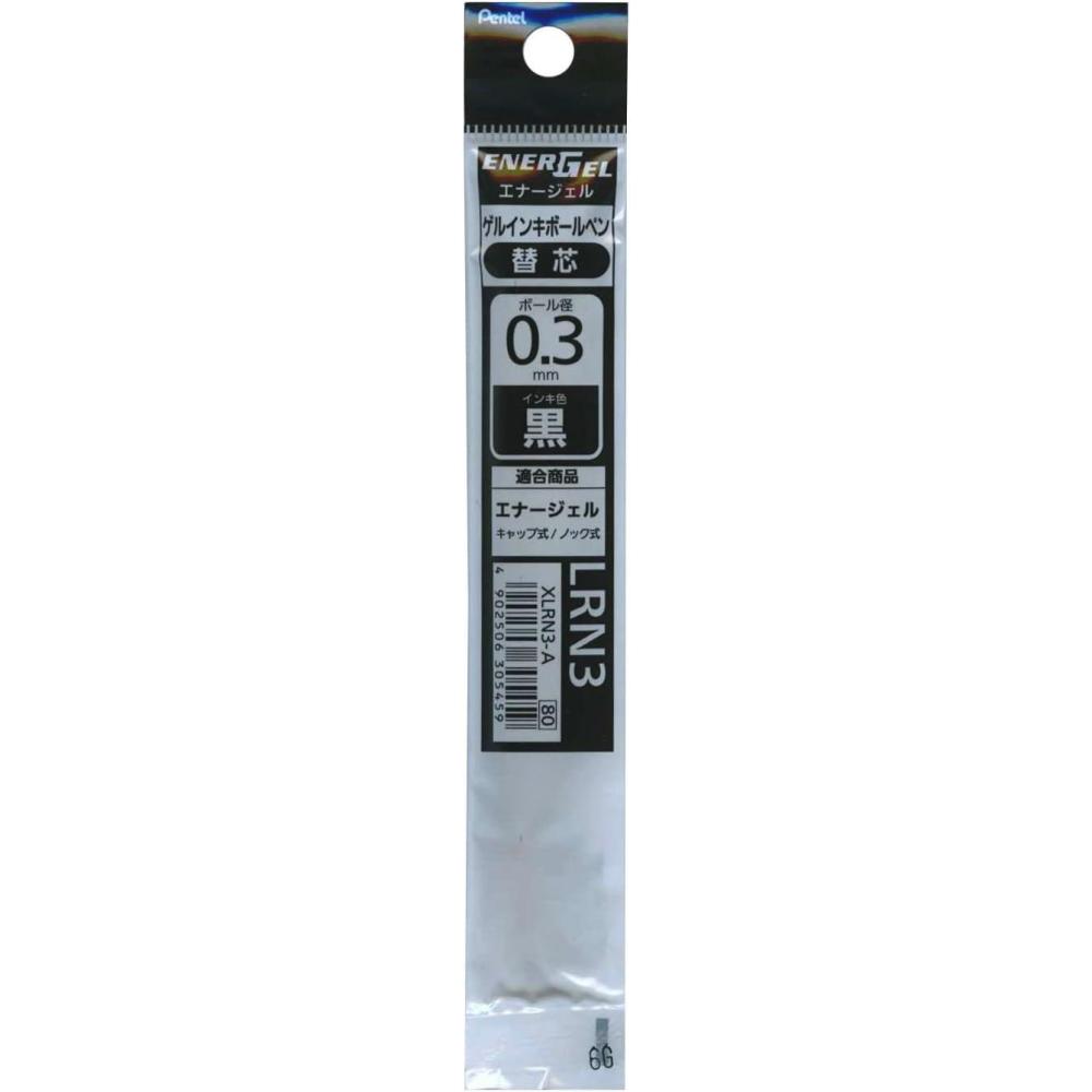 image:imagePentel Gel Ballpoint Pen Refill for Energel X 03mm Needle Tip Black Ink XLRN3A