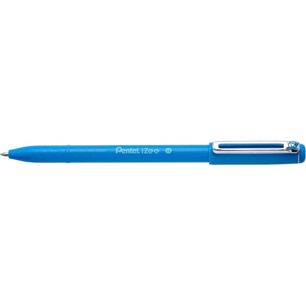 image:imagePentel IZee BX460A Cap Ballpoint Pen with Metal Clip 05 mm Line Width Black Pack of 12light blue