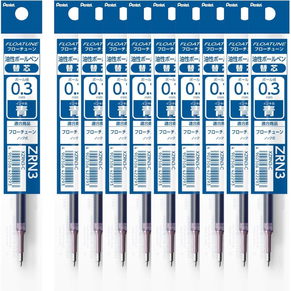 image:imagePentel Oil Based Ballpoint Pen Flowtune 03mm Black 10 Pens BZN203ARefill Blue