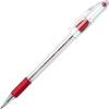Pentel BK90B R.S.V.P. Stick Ballpoint Pen.7mm, Trans Barrel, Red Ink, Dozen