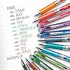 Pentel Energel Knock Ballpoint Pen, 0.7mm Triagle Tip, Black Ink, Siver Body with Black Accent (BL77-A)(Black-blue)