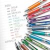 Pentel Energel Knock Ballpoint Pen, 0.7mm Triagle Tip, Black Ink, Siver Body with Black Accent (BL77-A)(Brown)