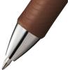 Pentel Energel Knock Ballpoint Pen, 0.7mm Triagle Tip, Black Ink, Siver Body with Black Accent (BL77-A)(Brown)