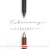 Pentel Energel Knock Ballpoint Pen, 0.7mm Triagle Tip, Black Ink, Siver Body with Black Accent (BL77-A)(Brown)