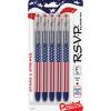 Pentel R.S.V.P. Stars/Stripes Edition Ballpoint Pen – 0.7 mm Pen Point Size – Refillable – Black – 5 / Pack