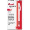 Pentel BK90B R.S.V.P. Stick Ballpoint Pen.7mm, Trans Barrel, Red Ink, Dozen