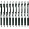 Pentel BLN73-A EnerGel Ink Ballpoint Pen, 0.3, Black, 10 Pieces(0.01 inch (0.3 mm) Black Silver Shaft:)