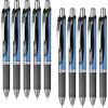 Pentel BLN73-A EnerGel Ink Ballpoint Pen, 0.3, Black, 10 Pieces(0.02 inch (0.5 mm) Black [Blue Shaft])