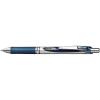 Pentel Energel Knock Ballpoint Pen, 0.7mm Triagle Tip, Black Ink, Siver Body with Black Accent (BL77-A)(Black-blue)