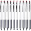 Pentel Oil Based Ballpoint Pen, Flowtune 0.3mm, Black, 10 Pens BZN203-A(Main Unit: Red)