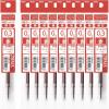 Pentel Oil Based Ballpoint Pen, Flowtune 0.3mm, Black, 10 Pens BZN203-A(Refill Red)