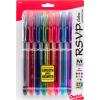 Pentel R.S.V.P. Ballpoint Pen, Medium Point, Assorted Ink Colors, 8 Pack (BK91CRBP8M)