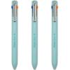 Pentel iZee 4 Colour Ballpoint Pen – Sky Blue Barrel – Multi Ink – Orange, Pink, Sky Blue & Violet Ink – Pack of 3
