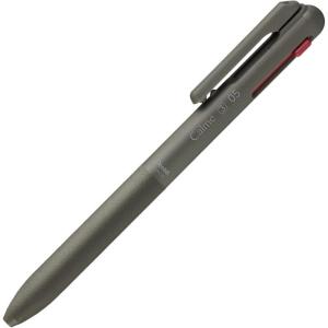 Pentel BXAC35D Calme Tri-Color Ballpoint Pen, 0.02 inches (0.5 mm), Khaki(Black Blue)