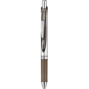 Pentel EnerGel Ballpoint Pen, 0.5mm, Silver Axis, Sepia BLN75Z-SP
