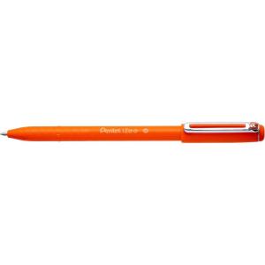 Pentel IZee BX460-A Cap Ballpoint Pen with Metal Clip 0.5 mm Line Width Black [Pack of 12](ORANGE)