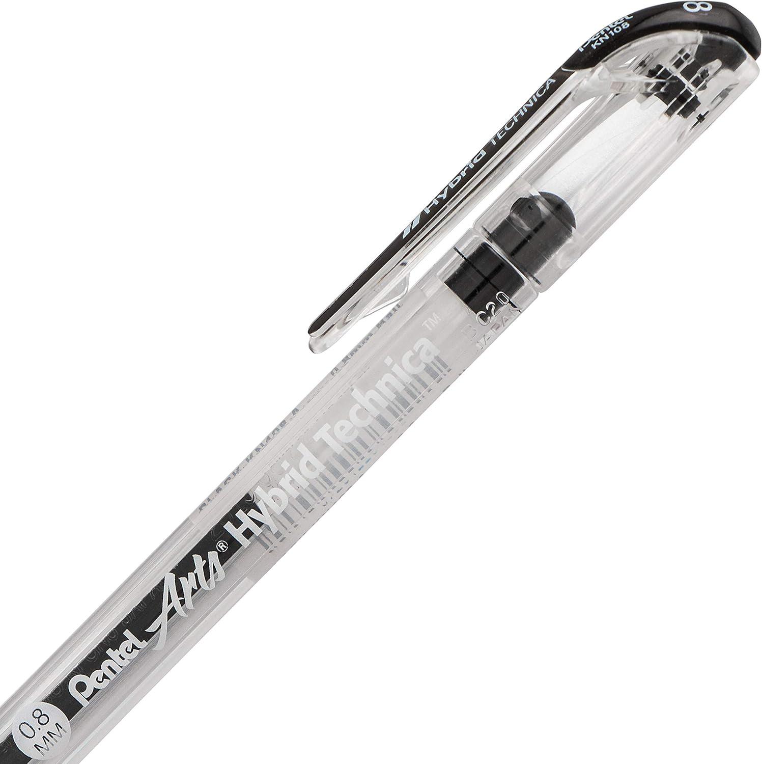 image:imagePentel Arts Hybrid Technica 03 mm Pen Ultra Fine Point Black Ink 1 Pack KN103BPA1 Count Pack of 1
