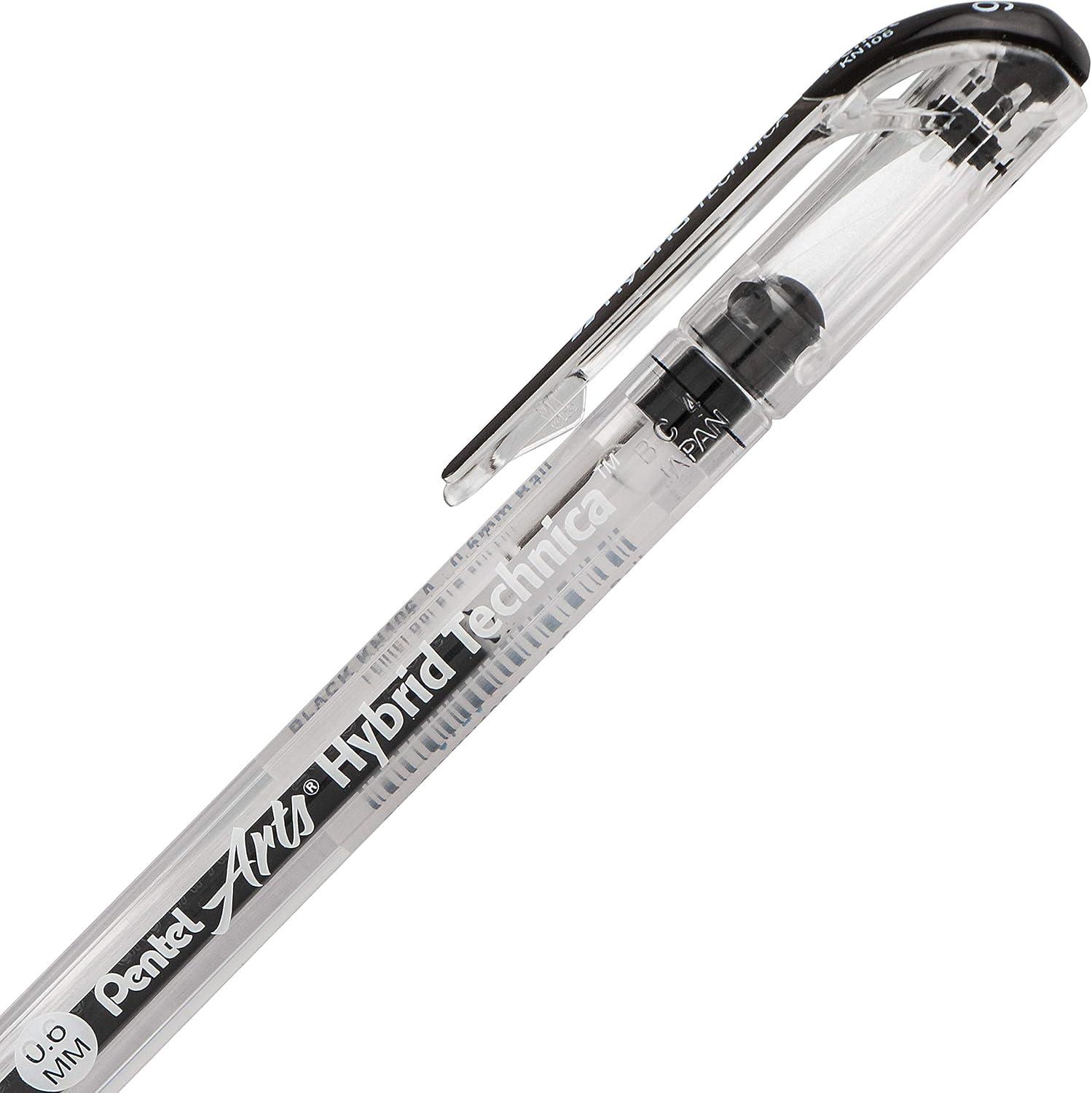 image:imagePentel Arts Hybrid Technica 03 mm Pen Ultra Fine Point Black Ink 1 Pack KN103BPA1 Count Pack of 1