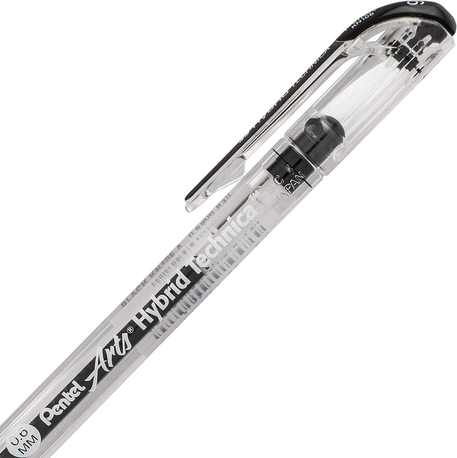 image:imagePentel Arts Hybrid Technica 03 mm Pen Ultra Fine Point Black Ink 1 Pack KN103BPA12 Count Pack of 1