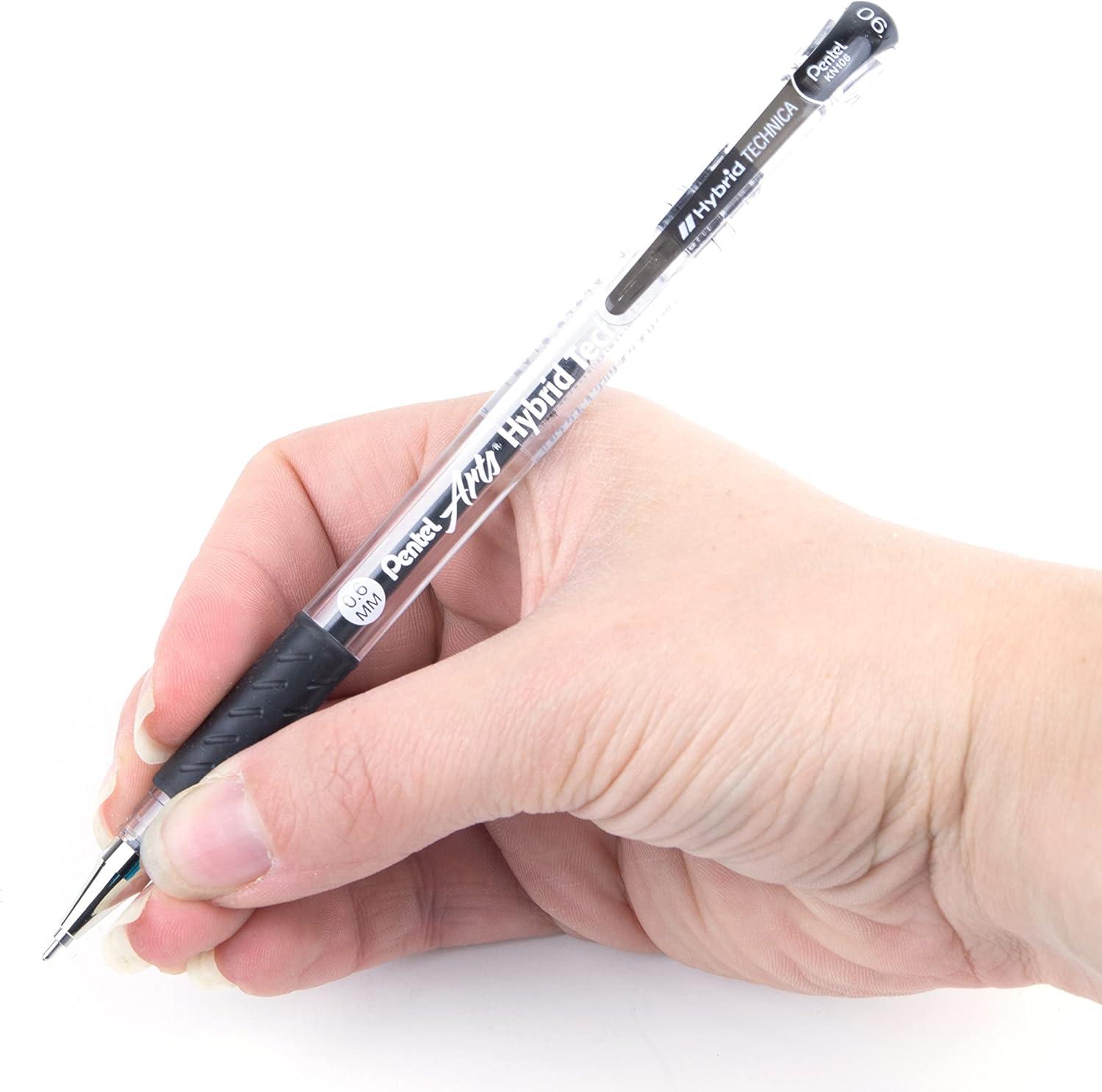 image:imagePentel Arts Hybrid Technica 03 mm Pen Ultra Fine Point Black Ink 1 Pack KN103BPA12 Count Pack of 1