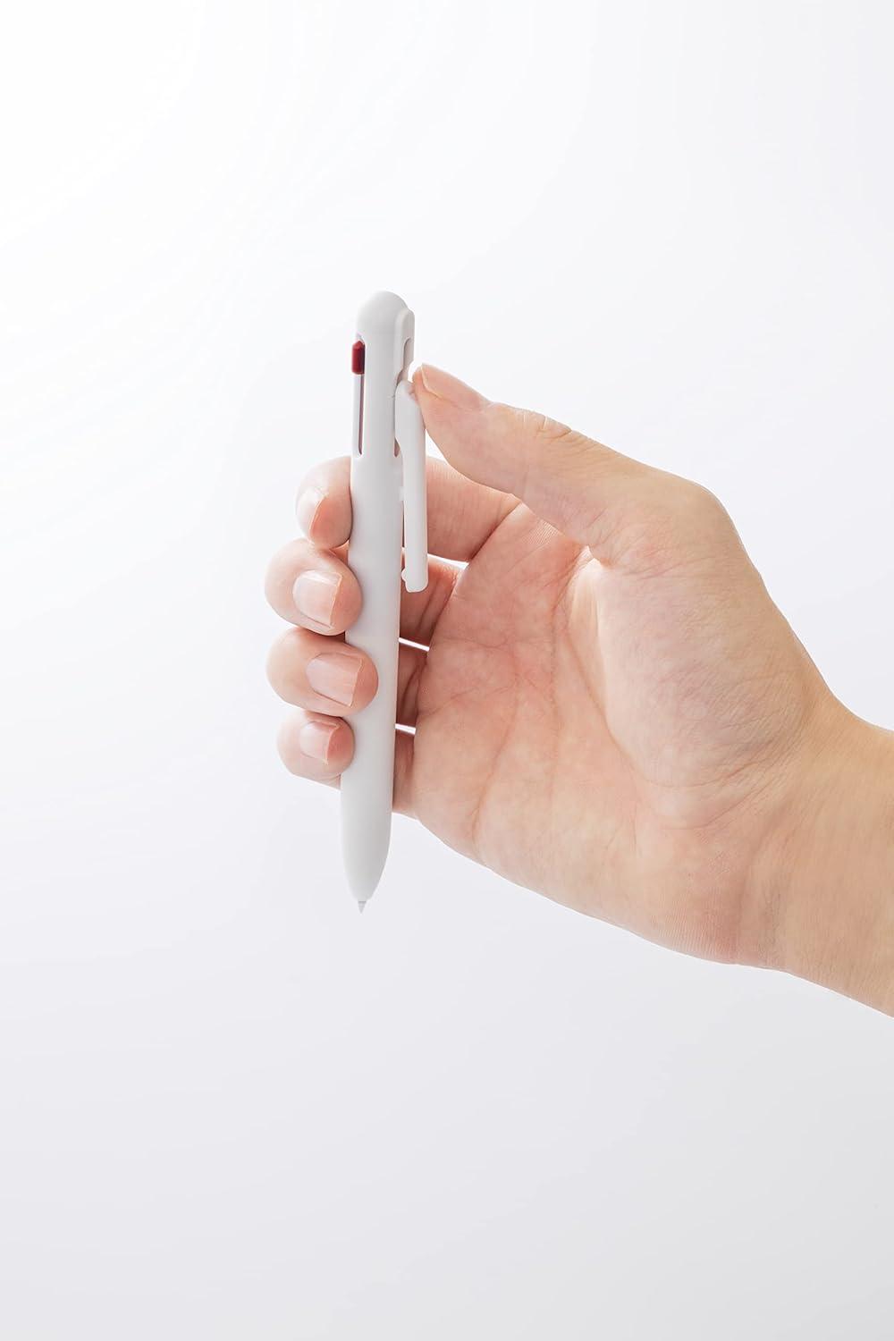 image:imagePentel BXAW375W Calme MultiFunctional Ballpoint Pen 003 inches 07 mm Sharp 002 inches 05 mm Grayish White