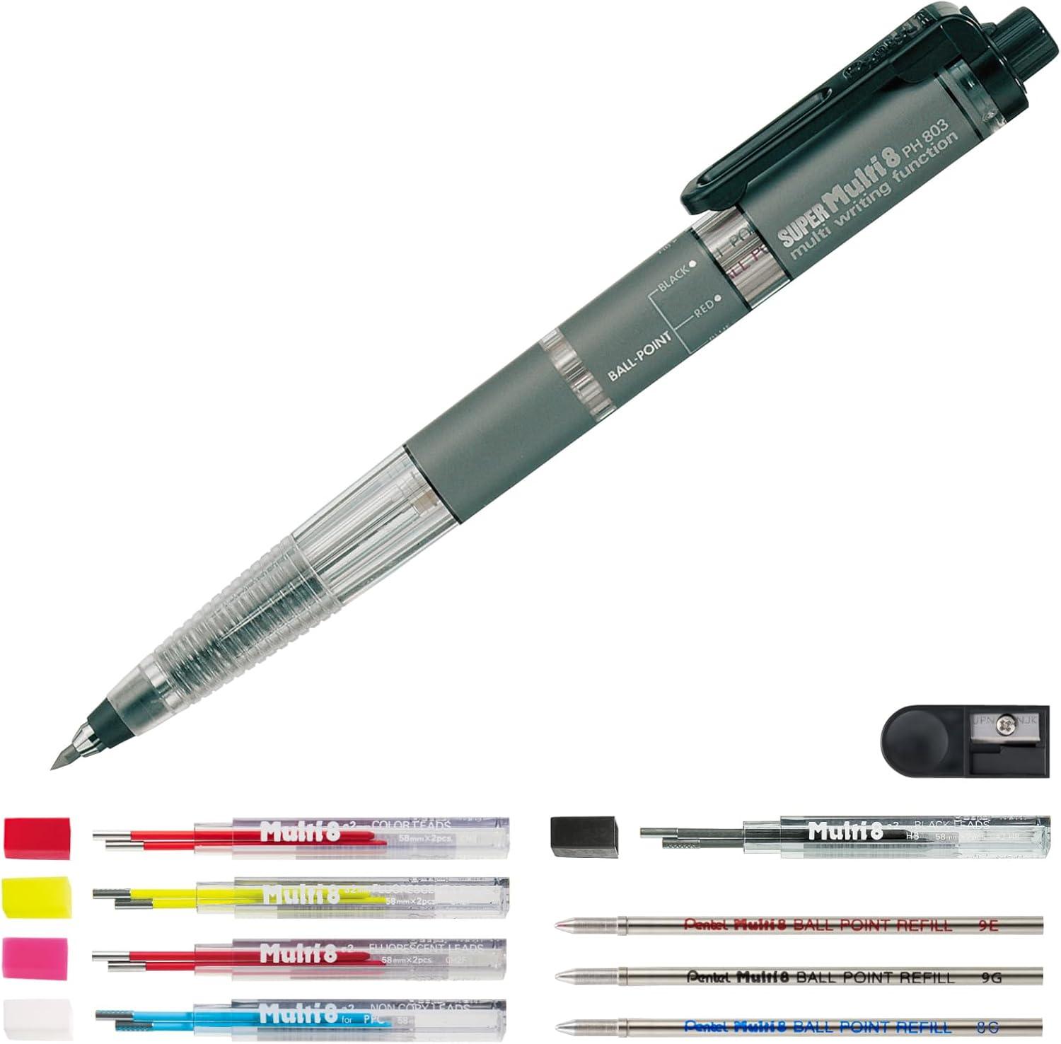 image:imagePentel Super Multi 8 Automatic Mechanical Pencil Set PH803STSuper Multi 8 ballpoint pen color core
