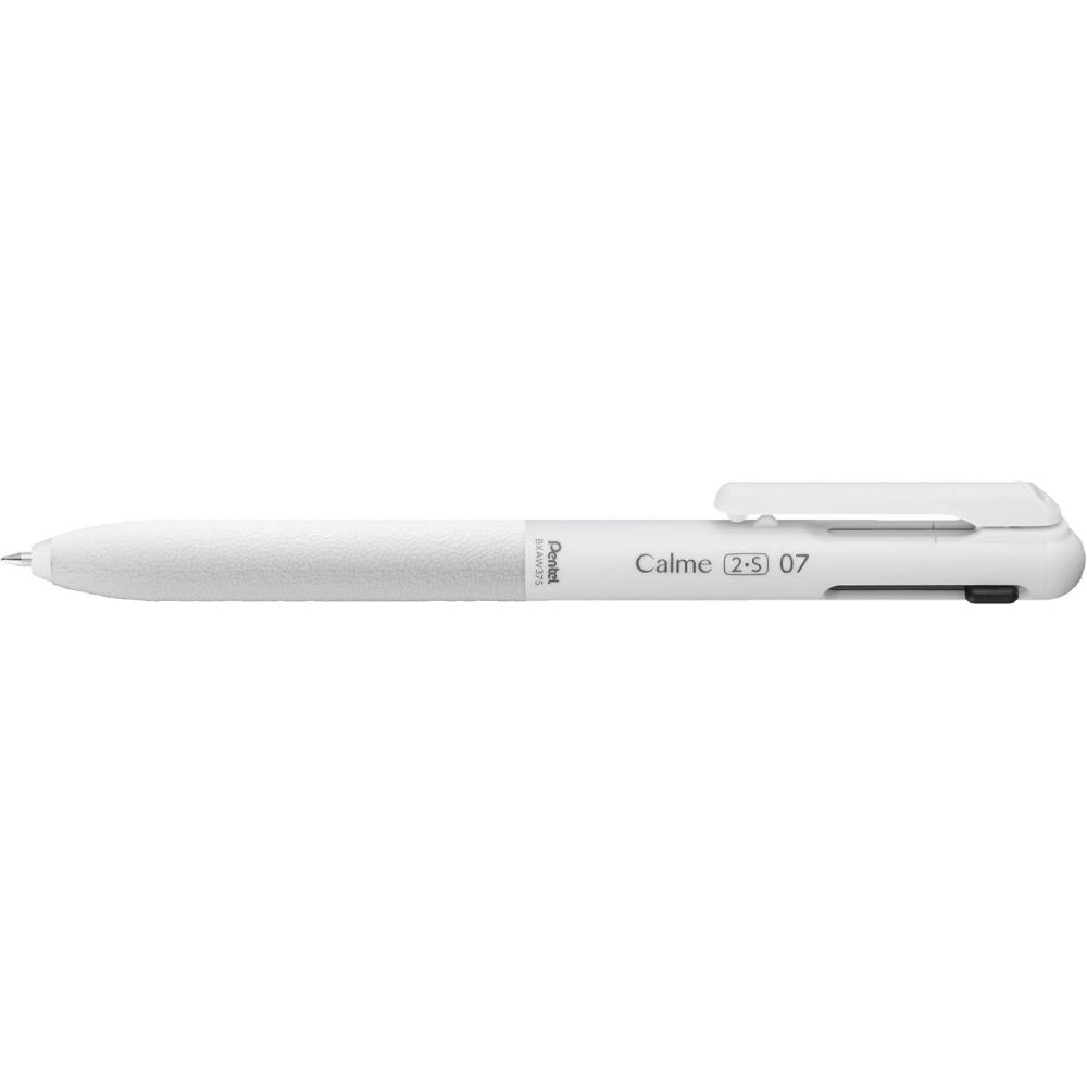 image:imagePentel BXAW375W Calme MultiFunctional Ballpoint Pen 003 inches 07 mm Sharp 002 inches 05 mm Grayish White