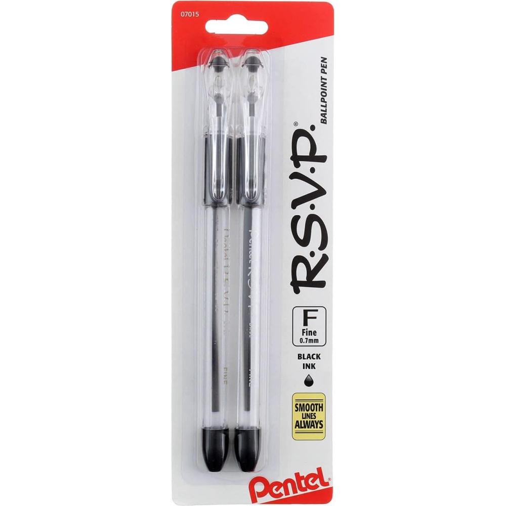 image:imagePentel RSVP Ballpoint Pen Fine Line Black 2  ea