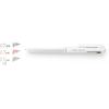 Pentel BXAW375W Calme Multi-Functional Ballpoint Pen, 0.03 inches (0.7 mm), Sharp 0.02 inches (0.5 mm), Grayish, White