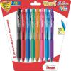 Pentel Products – Pentel – WOW! Ballpoint Retractable Pen, Assorted Ink, Medium, 8 per Pack – Sold As 1 Pack – Triangular barrel. – Latex-free comfort grip. – Tip advances from back and retracts from side. – Metal tip increases durability. –