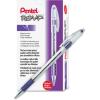 Pentel® R.S.V.P.® Ballpoint Pens, Medium Point, 1.0 mm, Clear Barrel, Violet Ink, Pack Of 12(Violet)