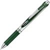 Pentel EnerGel Ballpoint Pen, 0.5mm, Silver Axis, Forest Green, BLN75Z-D3